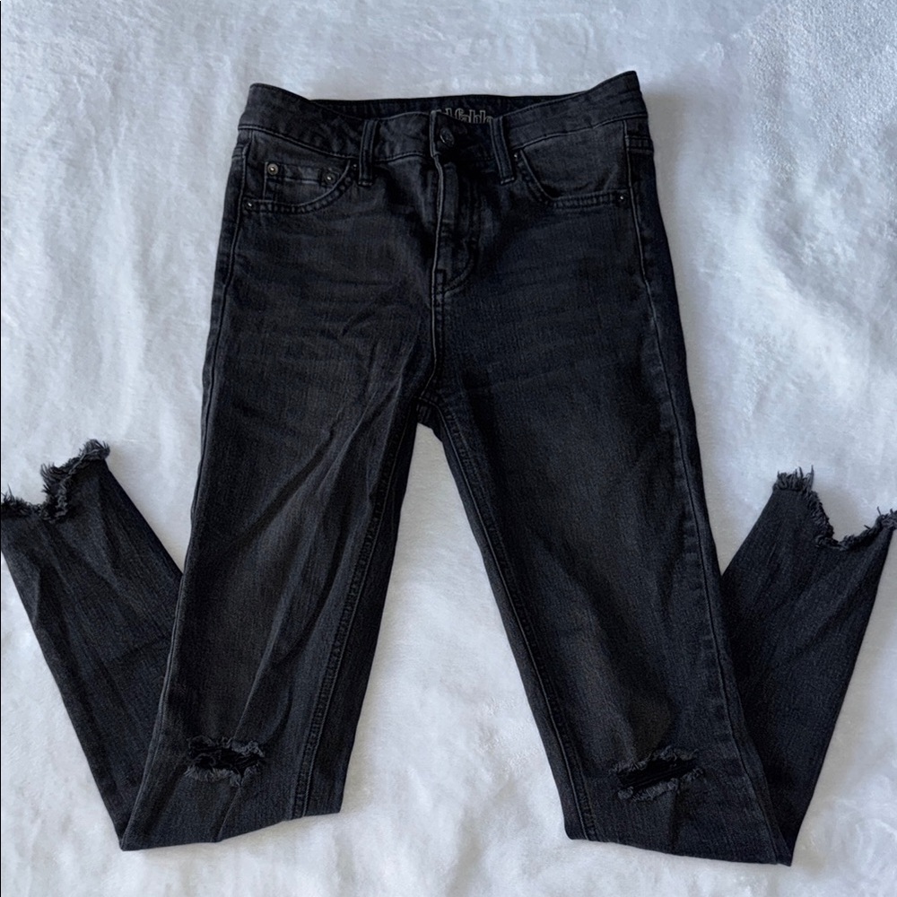 Women's Black Distressed Jeans